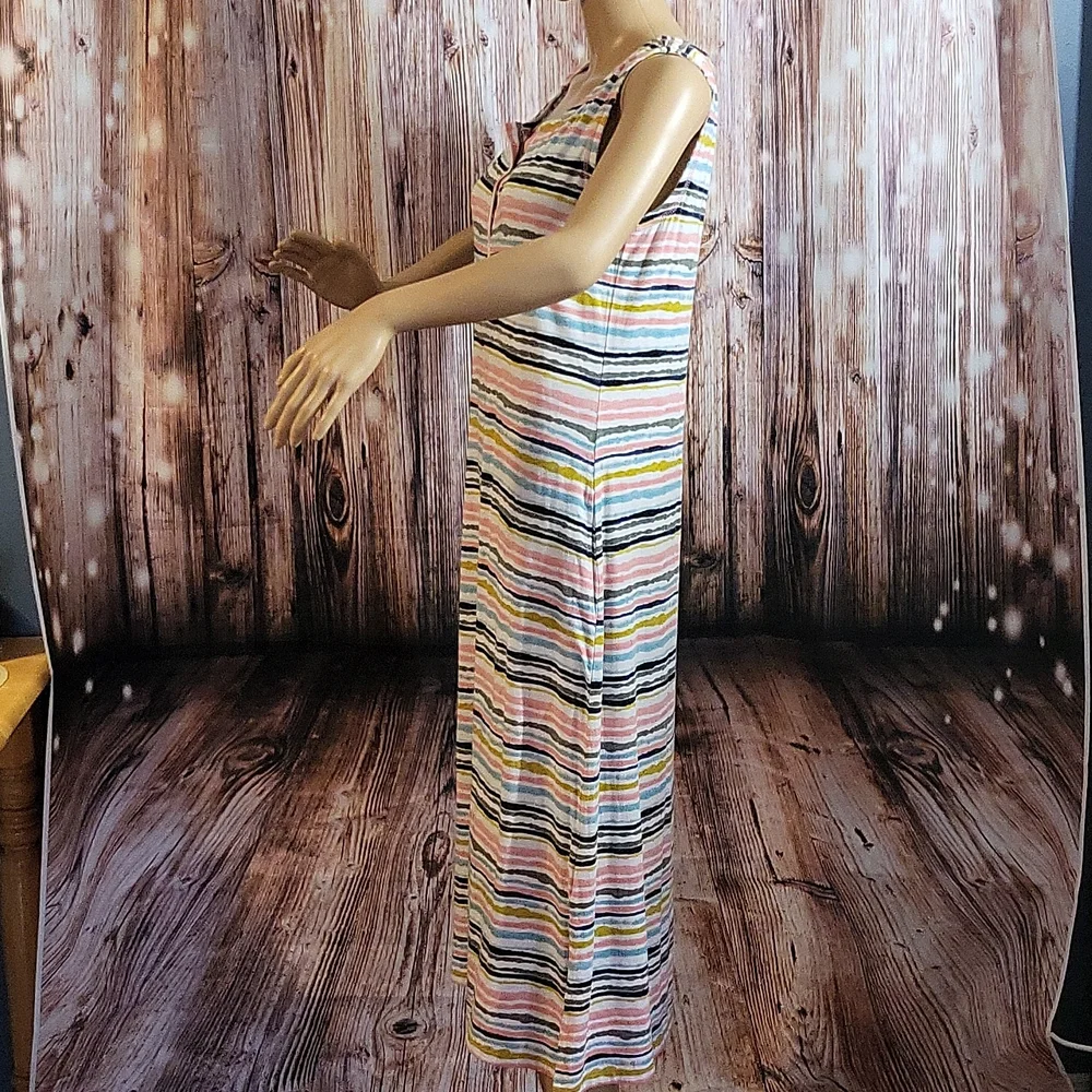 NWOT T By Talbots Women's Short-Sleeve Striped Dress Size S_6